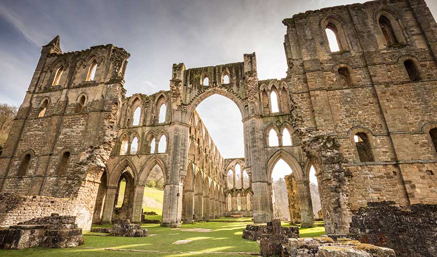 Rievaulx Abbey on the Cleveland Way